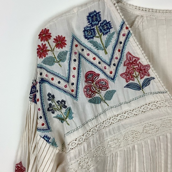 Anthropology Embroidered Blouse - Picture 3 of 6